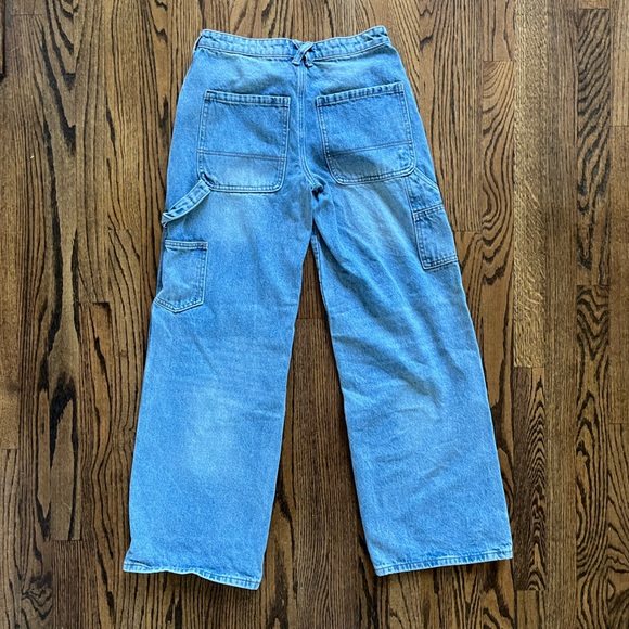 Edikted Low Rise Wide Leg Carpenter Jeans Size XS - Picture 3 of 3